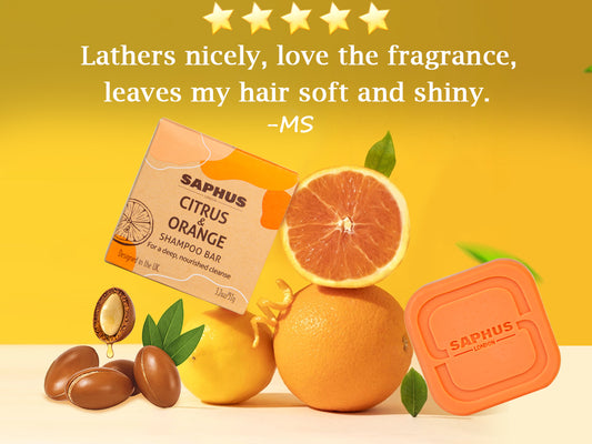 SAPHUS Argan Oil Bar Shampoo and Conditioner Set for Strengthening, Cleansing & Moisturizing Dry & Curly Hair,Travel Size, Zero Waste, 2pc Set