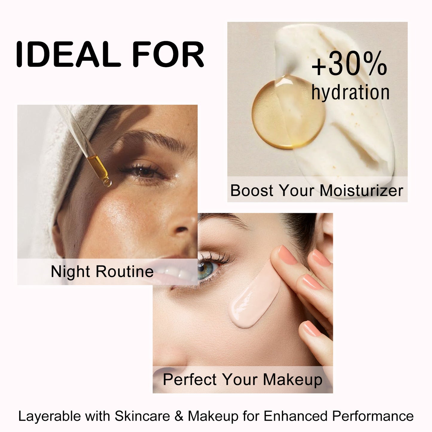 SAPHUS Lightweight Face Oil Serum with Squalane, Jojoba & Rosehip – Non-Greasy, Fast-Absorbing Formula for Dry/Sensitive Skin – Vegan, Fragrance-Free, Under Makeup Use