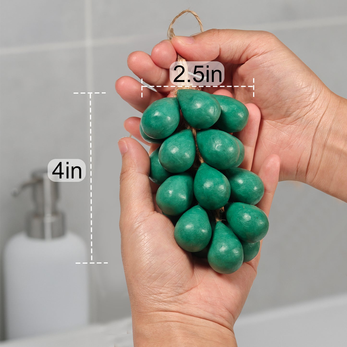 SAPHUS Grape Shaped Soap On Rope, Natural Handmade Soap Bar, Decorative Bath & Body Soap Gift for Women, Packed in Elegant Gift Box