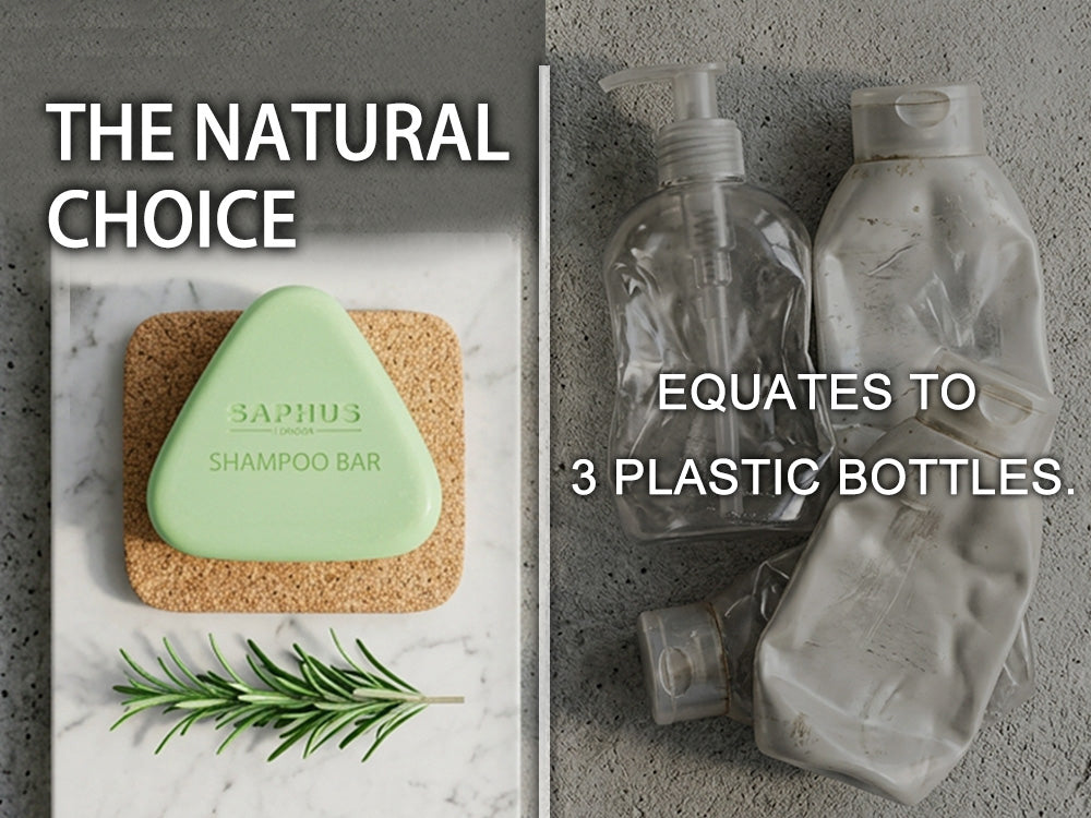 SAPHUS Rosemary Shampoo Bar for Hair Growth & Volumizing | Eco-Friendly Duo