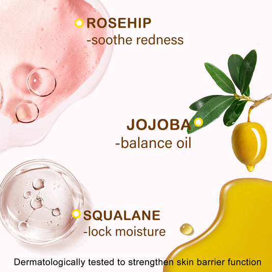 SAPHUS Lightweight Face Oil Serum with Squalane, Jojoba & Rosehip – Non-Greasy, Fast-Absorbing Formula for Dry/Sensitive Skin – Vegan, Fragrance-Free, Under Makeup Use