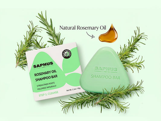 SAPHUS Rosemary Shampoo Bar for Hair Growth & Volumizing | Eco-Friendly Duo