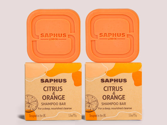 SAPHUS Argan Oil Shampoo Bar for Dry Curly Hair - Strengthening & Moisturizing Hair Care, Vegan, Sulfate-Free, Cruelty-Free, 2 Pack