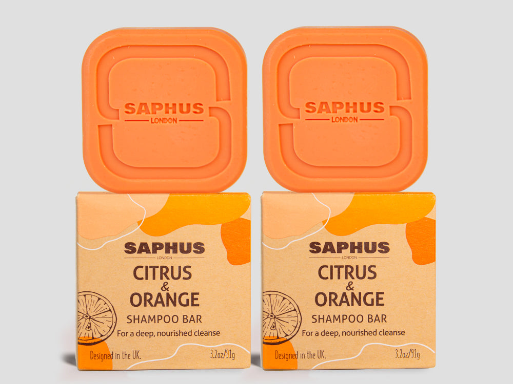 SAPHUS Argan Oil Shampoo Bar for Dry Curly Hair - Strengthening & Moisturizing Hair Care, Vegan, Sulfate-Free, Cruelty-Free, 2 Pack