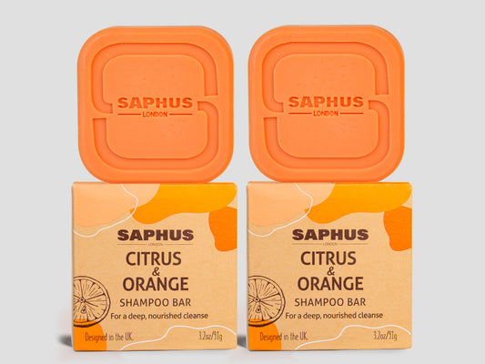 SAPHUS Argan Oil Shampoo Bar for Dry Curly Hair - Strengthening & Moisturizing Hair Care, Vegan, Sulfate-Free, Cruelty-Free, 2 Pack
